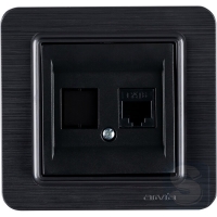 Розетка комп’ютерна RJ45 cat 6 Arvia Electric Lavin Чорний матовий (21 25 4000 247)